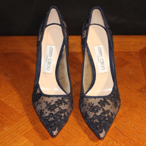 Jimmy Choo blue lace pumps - Picture 4 of 7